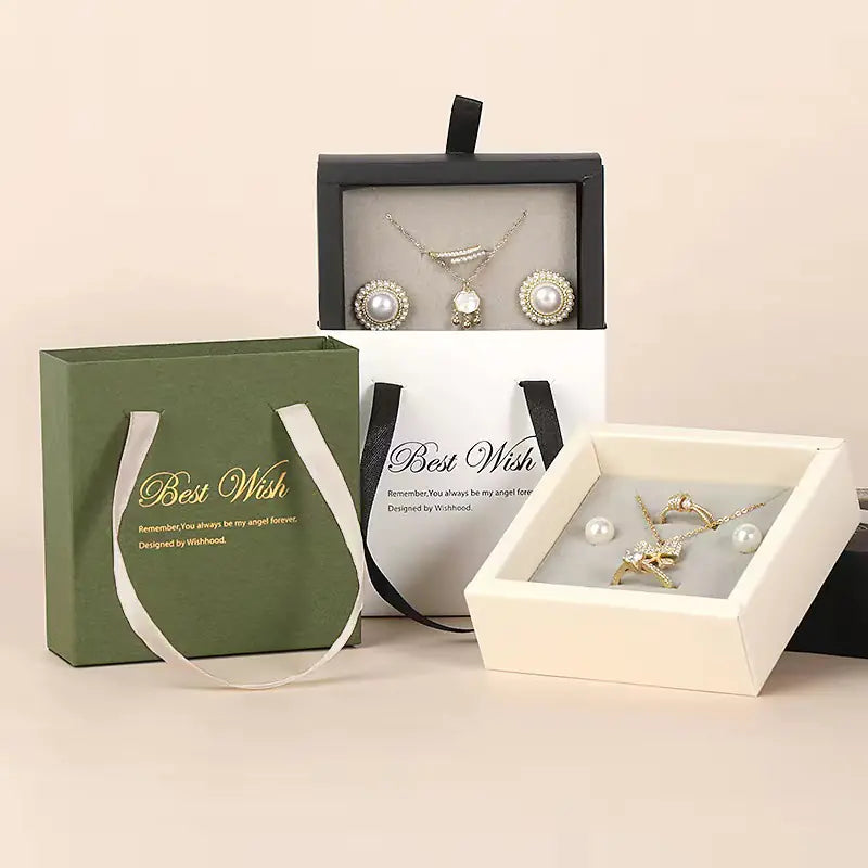 Jewelry Box with Drawer Design for Rings and Earrings