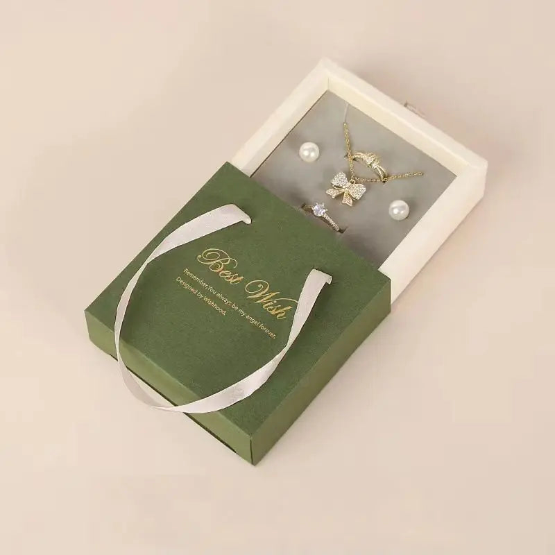 Jewelry Box with Drawer Design for Rings and Earrings