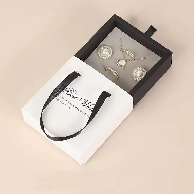 Jewelry Box with Drawer Design for Rings and Earrings