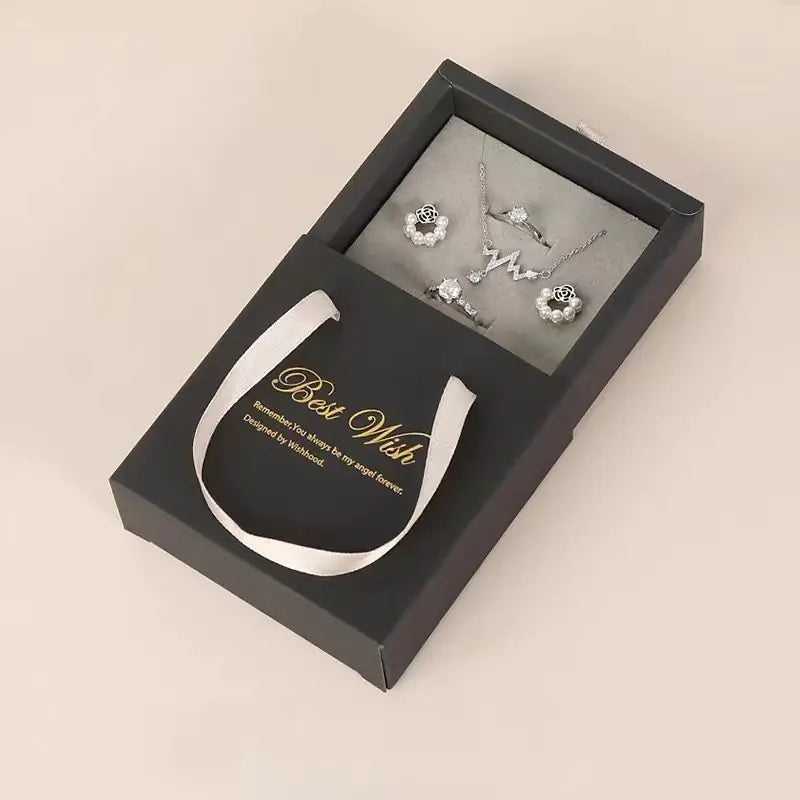 Jewelry Box with Drawer Design for Rings and Earrings